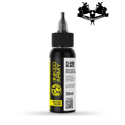 THE INKED ARMY FLASH BLACK tetovací barva 30 ml