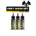 THE INKED ARMY GREY WASH SET 3 x 30 ml tetovací barva THE INKED ARMY GREY WASH SET 3 x 30 ml tetovací barva
