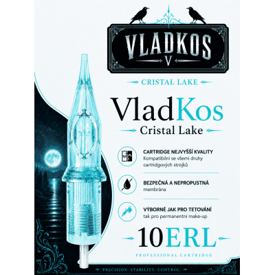 Prémiová tetovací cartridge VLADKOS CRISTAL LAKE 10RL EMPTY LINER