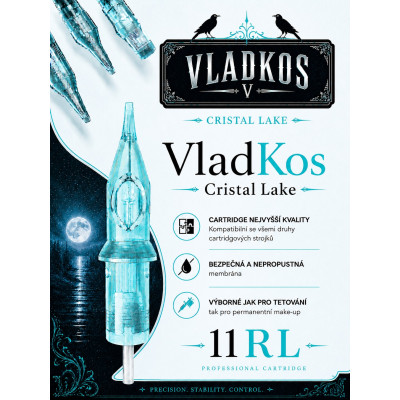 Prémiová tetovací cartridge VLADKOS CRISTAL LAKE 11RL