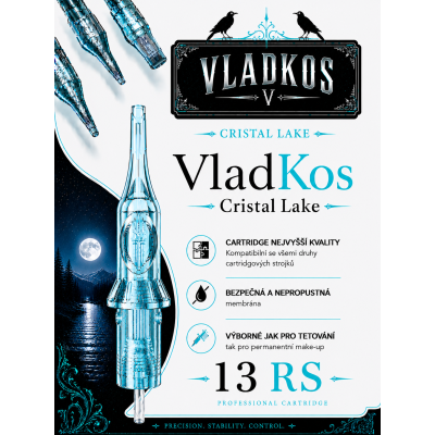 Prémiová tetovací cartridge VLADKOS CRISTAL LAKE 13RS