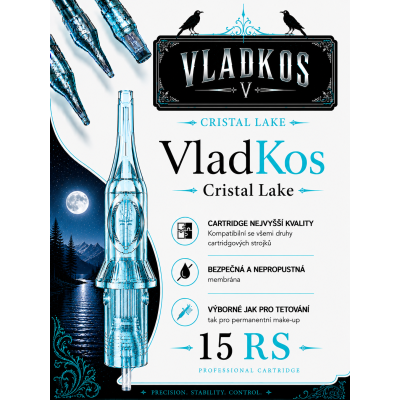 Prémiová tetovací cartridge VLADKOS CRISTAL LAKE 15RS