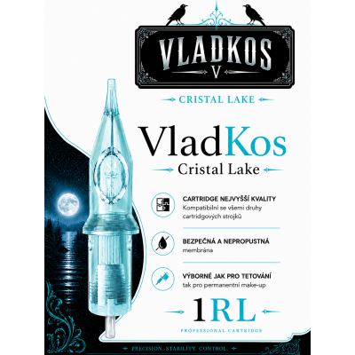 Prémiová tetovací cartridge VLADKOS CRISTAL LAKE 1RL