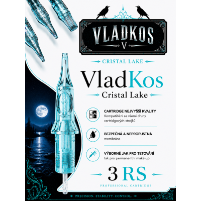Prémiová tetovací cartridge VLADKOS CRISTAL LAKE 3RS