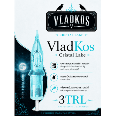 Prémiová tetovací cartridge VLADKOS CRISTAL LAKE 3TRL TURBO LINER