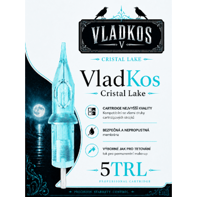 Prémiová tetovací cartridge VLADKOS CRISTAL LAKE 5TRL TURBO LINER