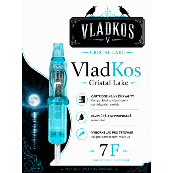 Prémiová tetovací cartridge VLADKOS CRISTAL LAKE 7 FLAT