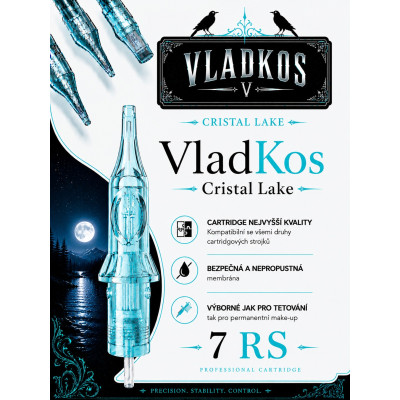 Prémiová tetovací cartridge VLADKOS CRISTAL LAKE 7RS