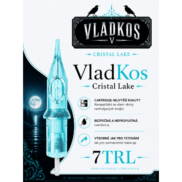 Prémiová tetovací cartridge VLADKOS CRISTAL LAKE 7TRL TURBO LINER