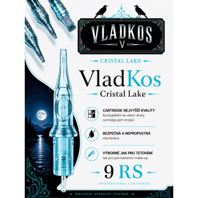 Prémiová tetovací cartridge VLADKOS CRISTAL LAKE 9RS