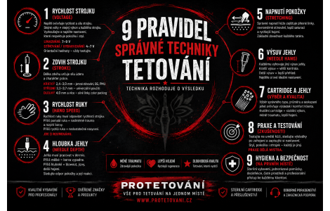 Dávejte si pozor na správnou techniku a rychlost tetovacího strojku Dávejte si pozor na správnou techniku a rychlost tetovacího strojku