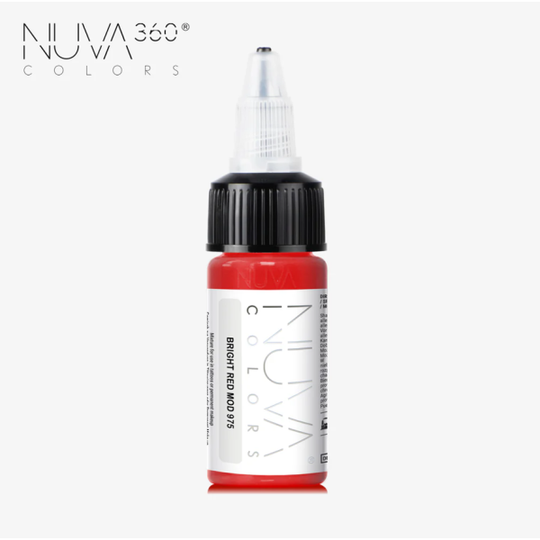 Barva pro permanentní make up Nuva 975 Bright Red Mod REACH 15 ml