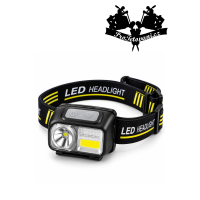 LED čelovka LED + COB osvětlení