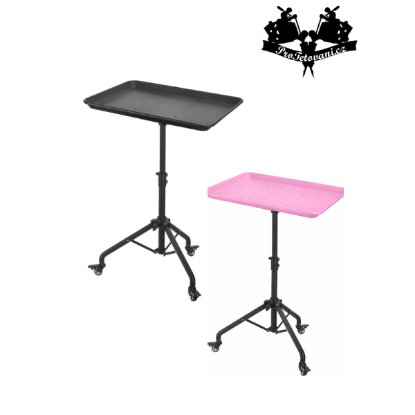 Profesionální pracovní stůl na kolečkách – vyměnitelný Black - Pink