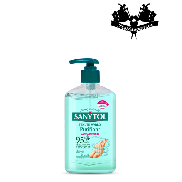 SANYTOL Antibakteriální hloubkově čistící mýdlo Purifiant – šalvěj a lípa 250 ml