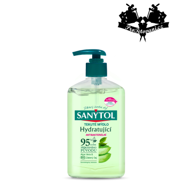 SANYTOL Antibakteriální hydratující mýdlo – aloe vera & zelený čaj 250 ml