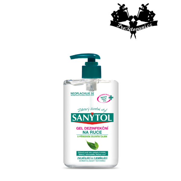 SANYTOL Dezinfekční gel na ruce – přírodní zelený čaj – 250 ml