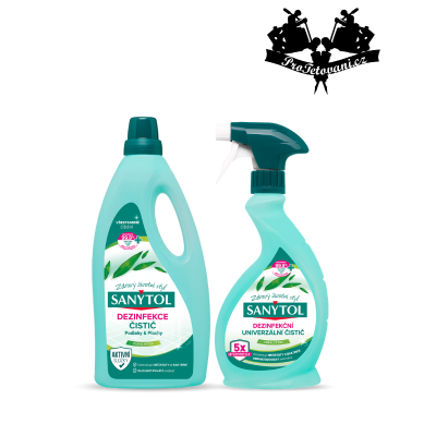 SANYTOL Set dvou dezinfekčních čističů 1l + 500 ml eukalyptus