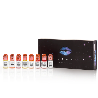 Set barev pro permanentní make up Perma Blend LUXE Embody Set by Sculpted – Carla Ricciardone 8 x 15 ml