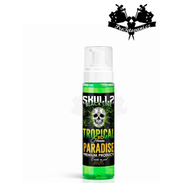 SKULLS BLACKLINE PĚNA NA TETOVÁNÍ TROPICAL CBD PARADISE 250 ML