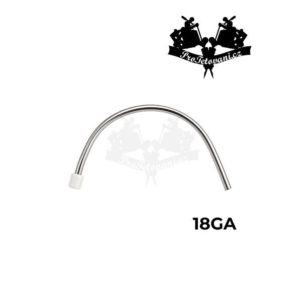 Zahnutá jehla na piercing sterilní 18 GA 1,0 mm