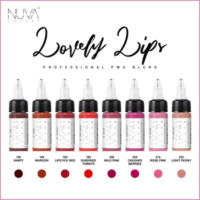 Set barev pro permanentní make up Nuva LIP COLLECTION REACH 15 ml