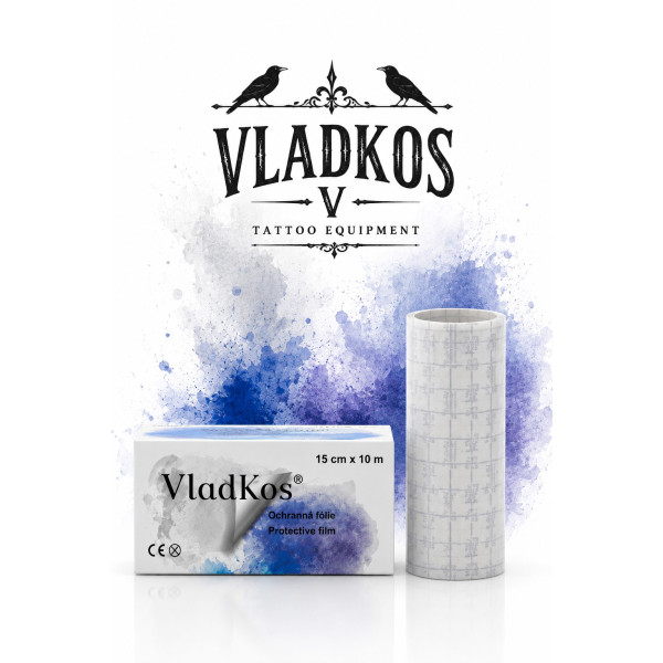Ochranná folie po tetování VLADKOS PROTECTIVE LESKLÁ role 10m x 15cm