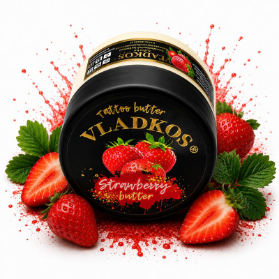 Vladkos Tattoo butter šlehané olejové máslo na tetování 200 ml Jahoda