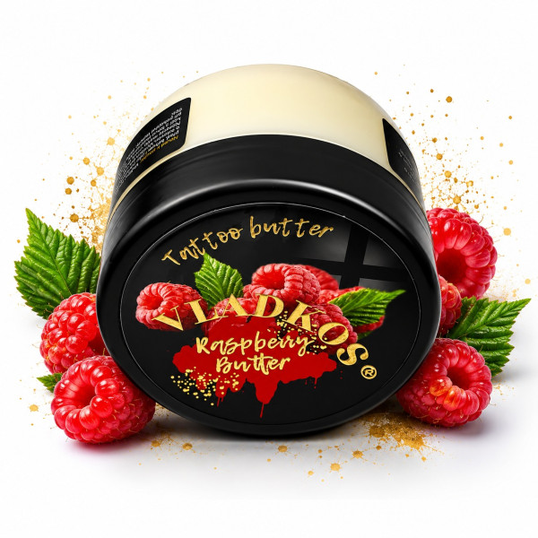 Vladkos Tattoo butter šlehané olejové máslo na tetování 200 ml Malina