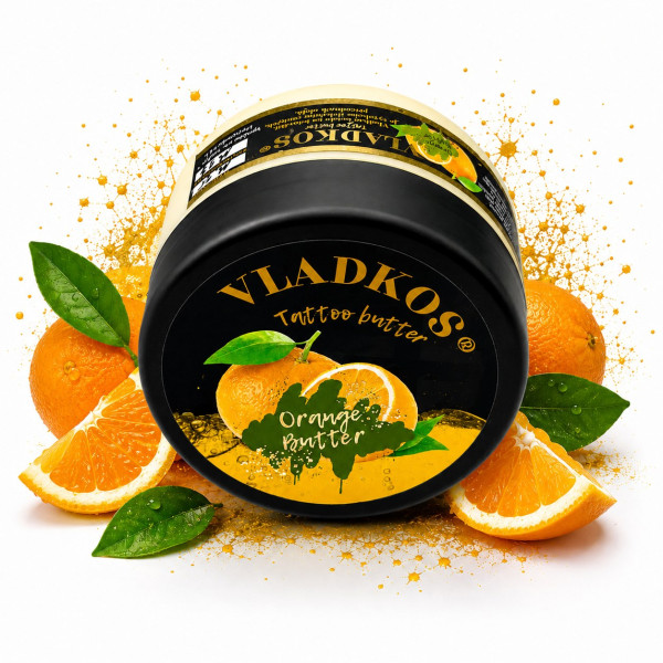 Vladkos Tattoo butter šlehané olejové máslo na tetování 200 ml Pomeranč