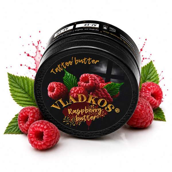 Vladkos Tattoo butter šlehané olejové máslo na tetování 50 ml Malina