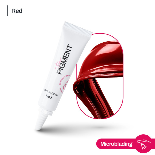 Barva pro permanentní make-up Microblading Pigment RED – 10 ml REACH