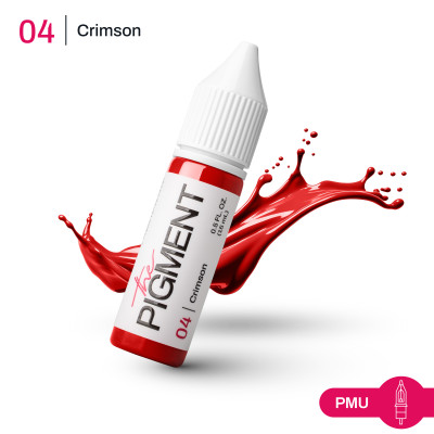 Barva pro permanentní make-up THE PIGMENT 04 CRIMSON – 15 ml REACH
