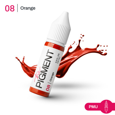 Barva pro permanentní make-up THE PIGMENT 08 ORANGE – 15 ml REACH