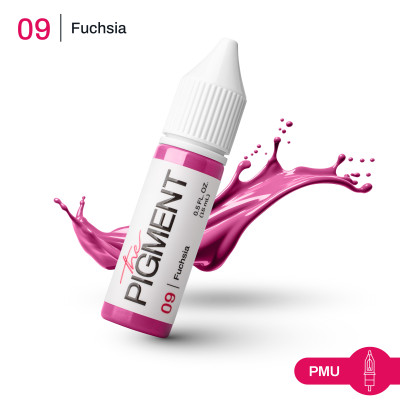 Barva pro permanentní make-up THE PIGMENT 09 FUCHSIA – 15 ml REACH