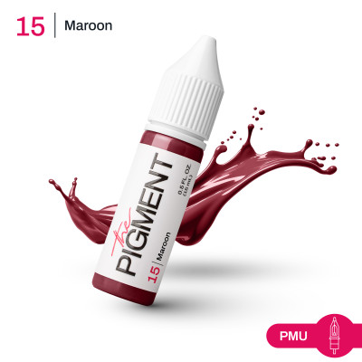 Barva pro permanentní make-up THE PIGMENT 15 MAROON – 15 ml REACH