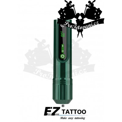 Bezdrátový dobíjecí rotační tetovací strojek EZ P2 EPIC EMERALD zdvih 4.5 mm