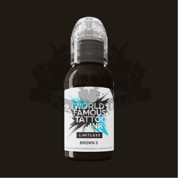 Tetovací barva World Famous Limitless DARK BROWN 3 30 ml REACH
