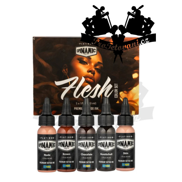 Dynamic premium Flesh Ink Set tetovacích barev 5 ks REACH