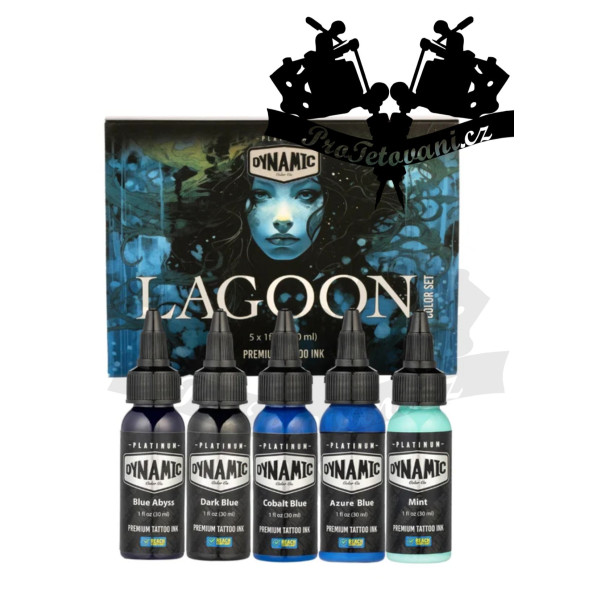 Dynamic premium Lagoon Ink Set tetovacích barev 5 ks REACH