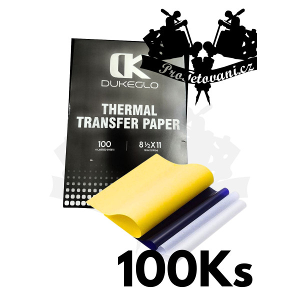 Obtiskovací papír DUKEGLO pro tetovací motivy 100 Ks