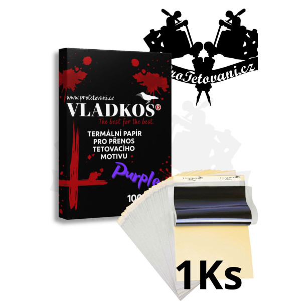 Obtiskovací papír Vladkos Purple pro tetovací motivy 1 Ks