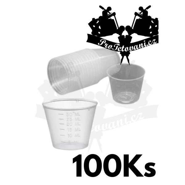 Plastové kelímky na tetování 30 ml 100 Ks