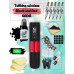 Rotační tetovací sada Tuffking Wireless Black and Red s tetovací barvou World Famous Obsidian Outling 30 ml