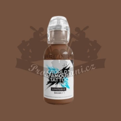 Tetovací barva World Famous Limitless BROWN 1 30 ml REACH 2023 EXPIROVANÉ