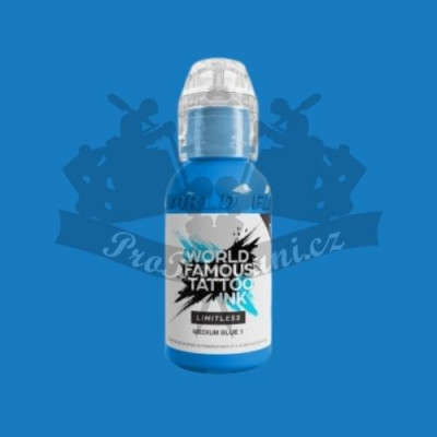 Tetovací barva World Famous Limitless MEDIUM BLUE 1 30 ml EXPIROVANÉ