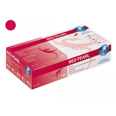 Nitrilové rukavice vhodné pro tetování RED PEARL VELIKOST M