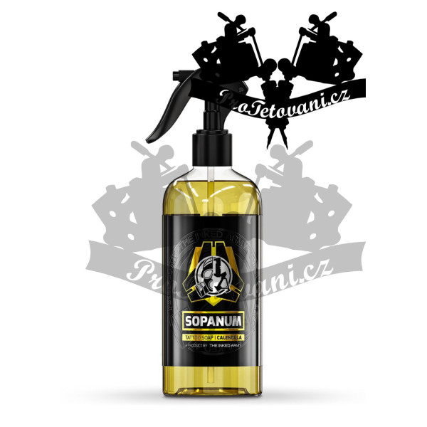 The Inked Army SOPANUM Tattoo Soap Spray pro šetrné čištění pokožky během tetování CALENDULA 500ml